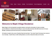 Tablet Screenshot of maplevillage.com